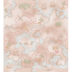 Treasure map- Toile à broder