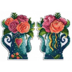 Kit vase aux roses - toile...