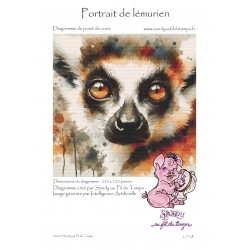 Portrait de lémurien -...