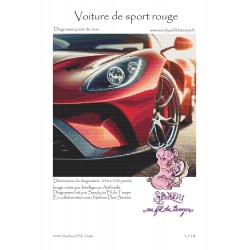 Voiture de sport rouge -...