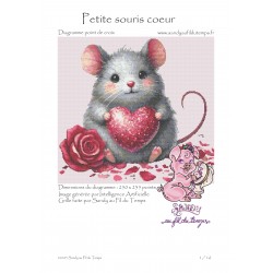 Petite souris coeur -...