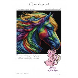 Cheval coloré - Format...