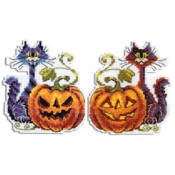 Chat citrouille - toile...