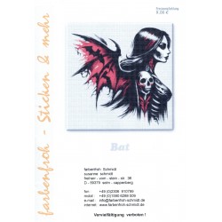 Bat -  grille point de croix